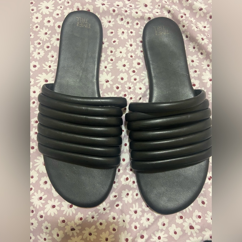 Black Slide Sandals size 10